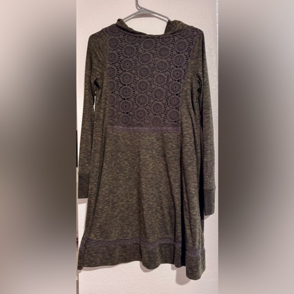 Anthropologie, Saturday Sunday, Green Cowl Neck Dress Size S